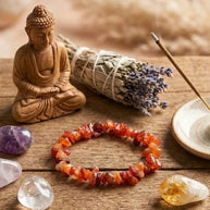 Carnelian Crystal Chip Bracelet - Aditya Kundali