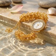 Citrine Chips Watch Bracelet - Aditya Kundali
