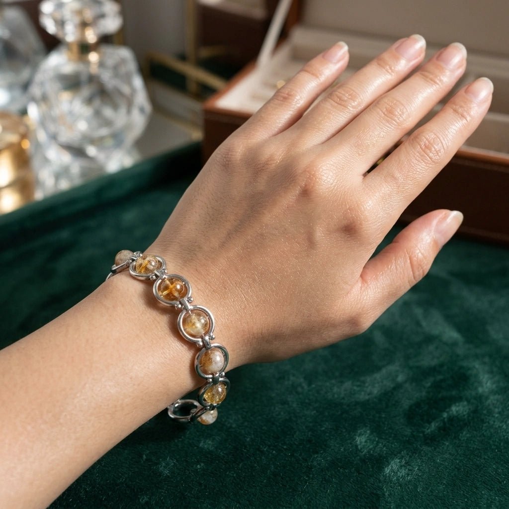 Citrine Link Bracelet - Aditya Kundali