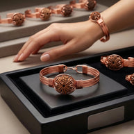 Copper Bracelet With 5 Mukhi Rudraksh - Aditya Kundali