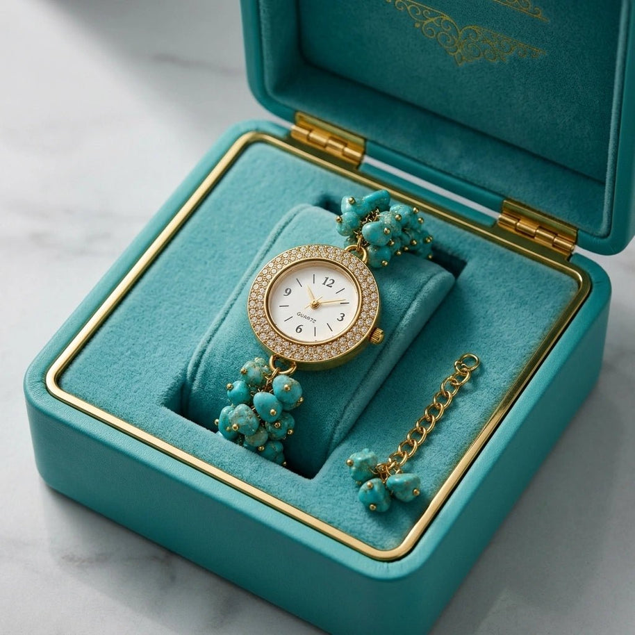 Firoza Chip Watch Bracelet - Aditya Kundali