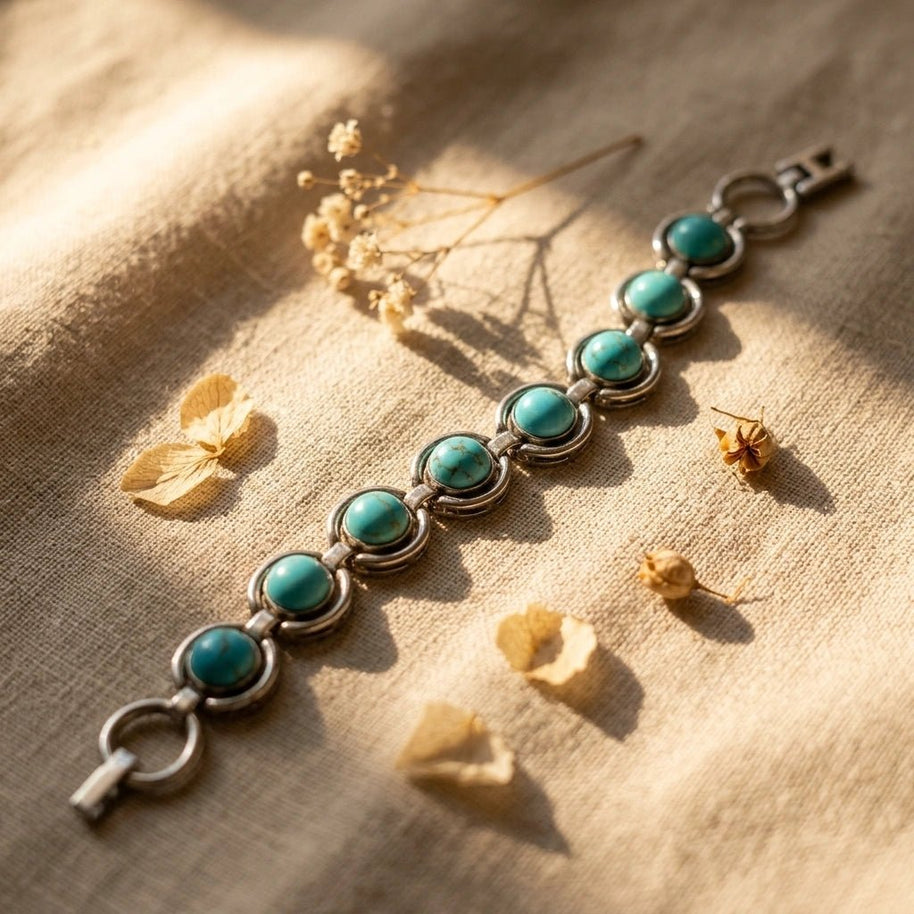 Firoza Link Bracelet - Aditya Kundali