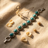 Firoza Link Bracelet - Aditya Kundali