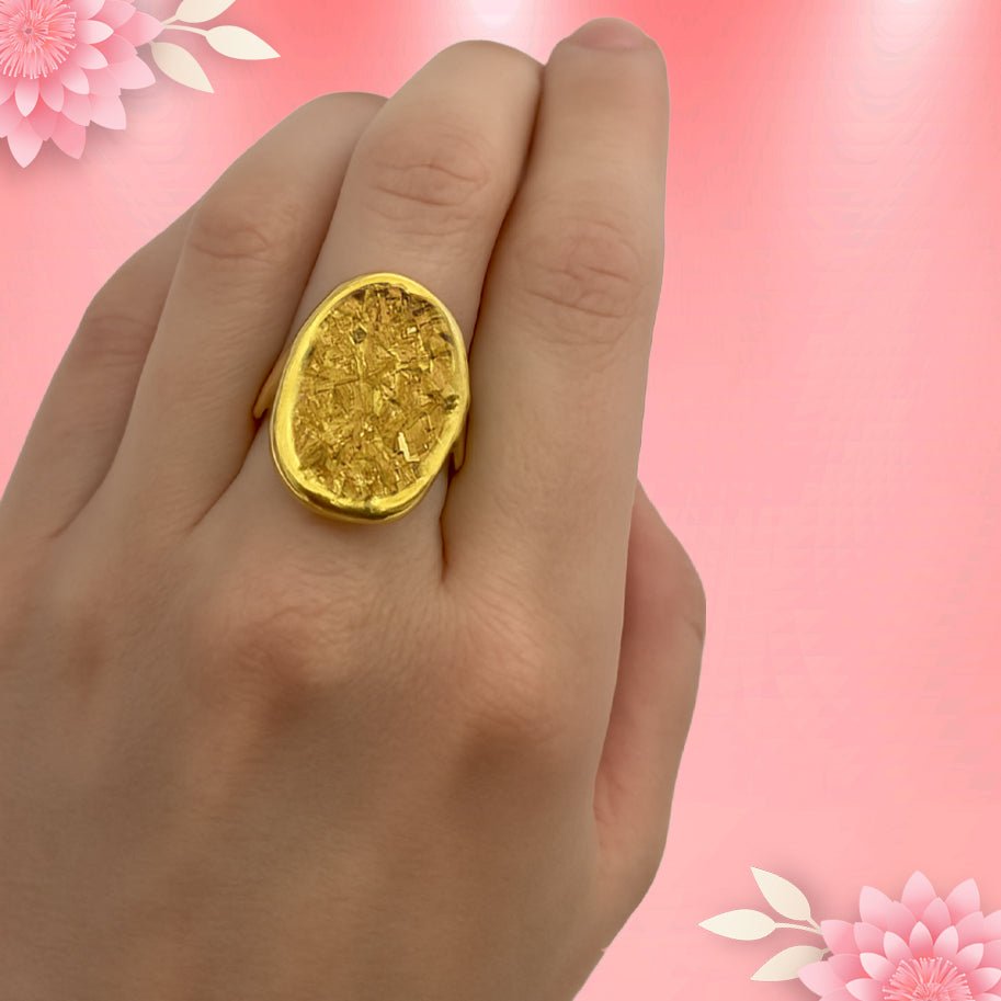 Golden Pyrite Ring - Aditya Kundali