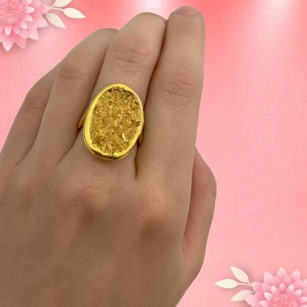 Golden Pyrite Ring - Aditya Kundali