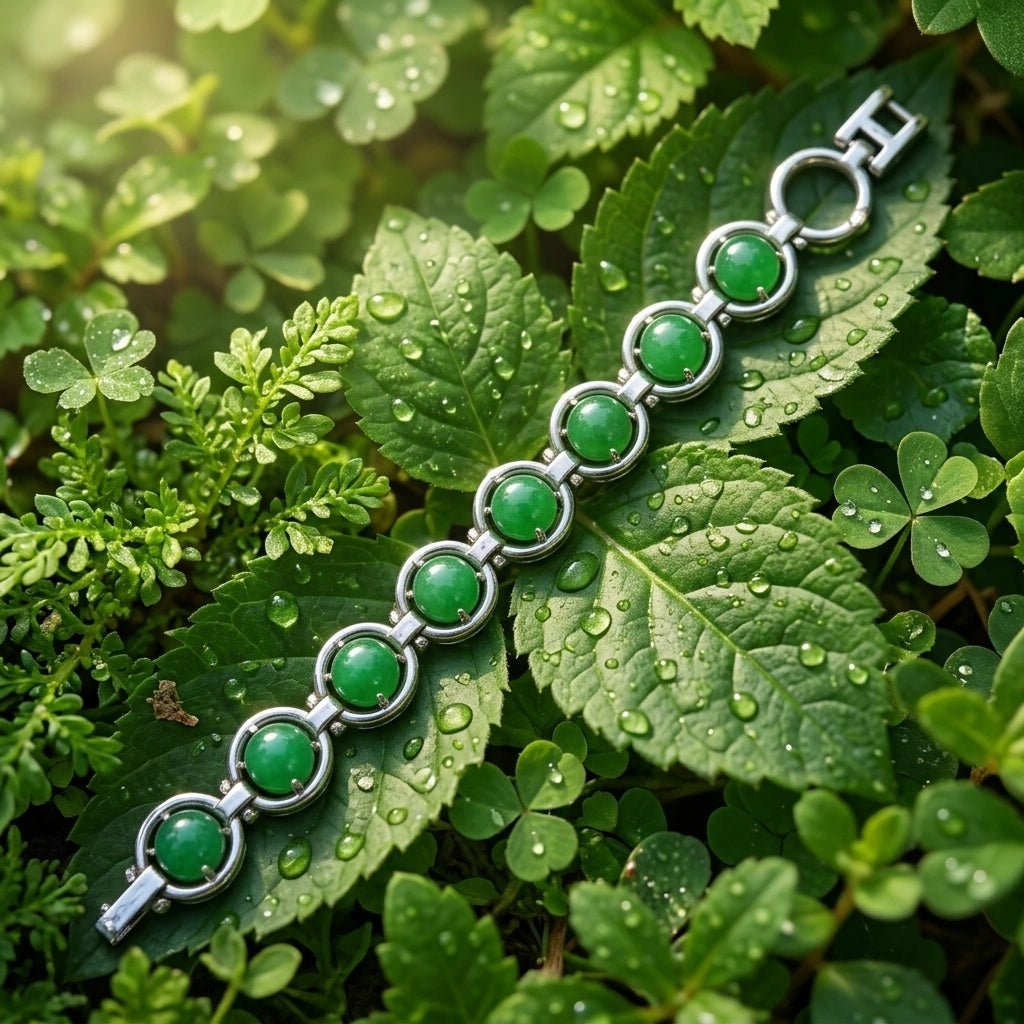Green Aventurine Link Bracelet - Aditya Kundali