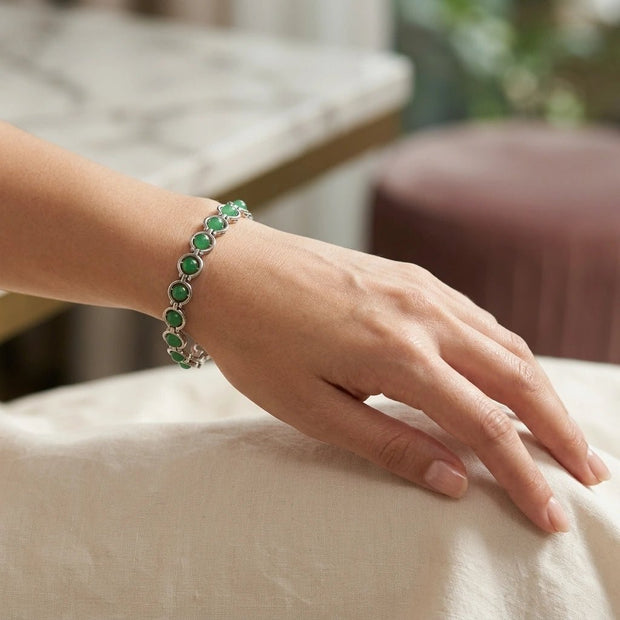 Green Aventurine Link Bracelet - Aditya Kundali