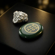Green Jade Zibu Coin & Pyrite - Aditya Kundali
