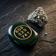 Green Jade Zibu Coin & Pyrite - Aditya Kundali