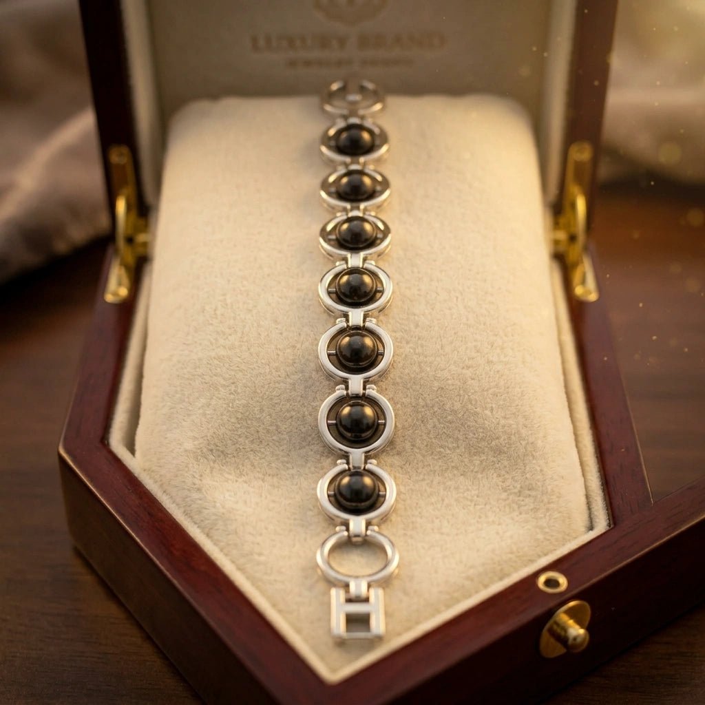 Hematite Link Bracelet - Aditya Kundali