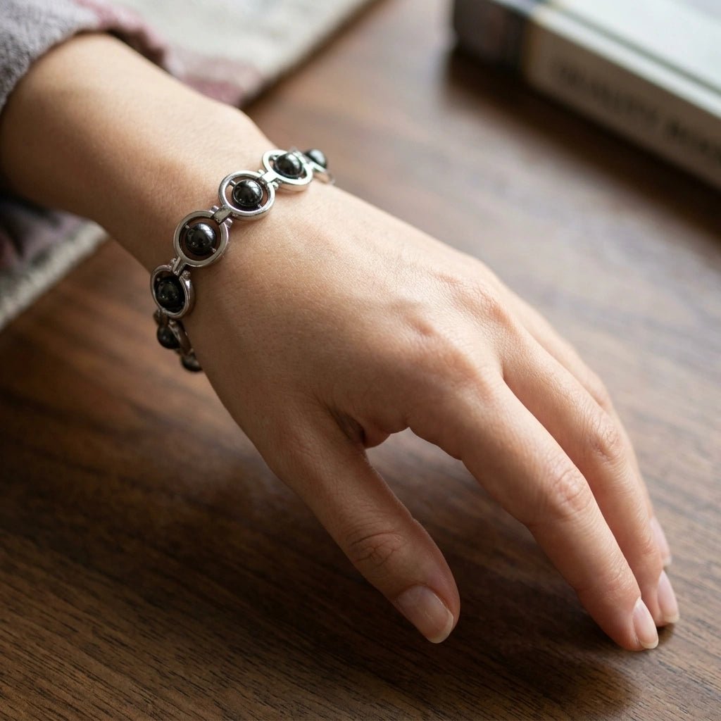 Hematite Link Bracelet - Aditya Kundali