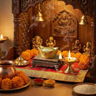 Ingot Boat Golden Brass Feng Shui - Aditya Kundali
