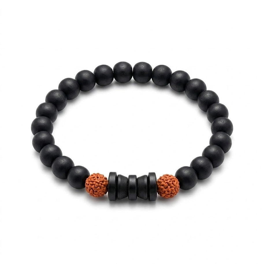 Karungali Rudraksha Damru Bracelet - Aditya Kundali