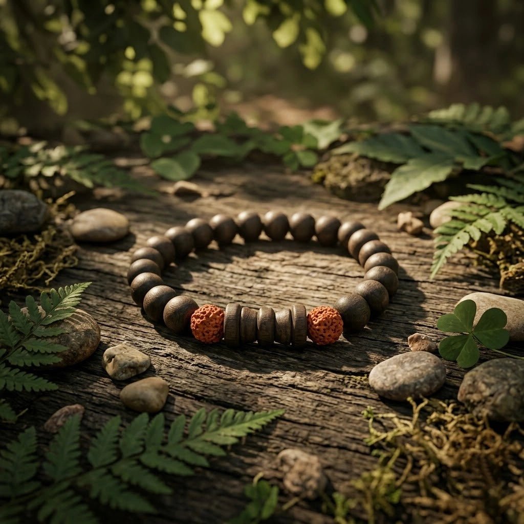 Karungali Rudraksha Damru Bracelet - Aditya Kundali