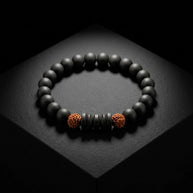 Karungali Rudraksha Damru Bracelet - Aditya Kundali