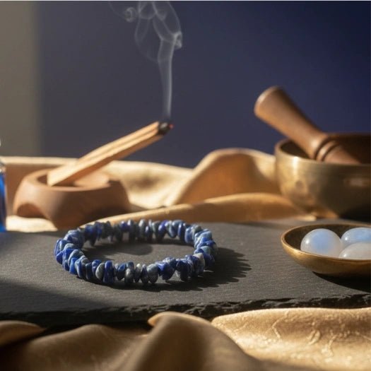 Lapis Lazuli Chip Bracelet - Aditya Kundali