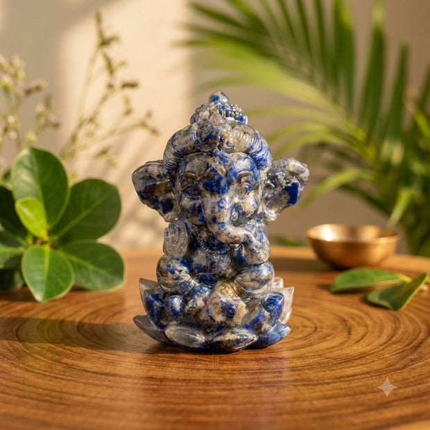 Lapis Lazuli Ganesh Statue - Aditya Kundali