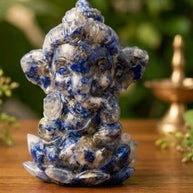 Lapis Lazuli Ganesh Statute – Symbol of Wisdom, Prosperity & Inner Strength - Aditya Kundali
