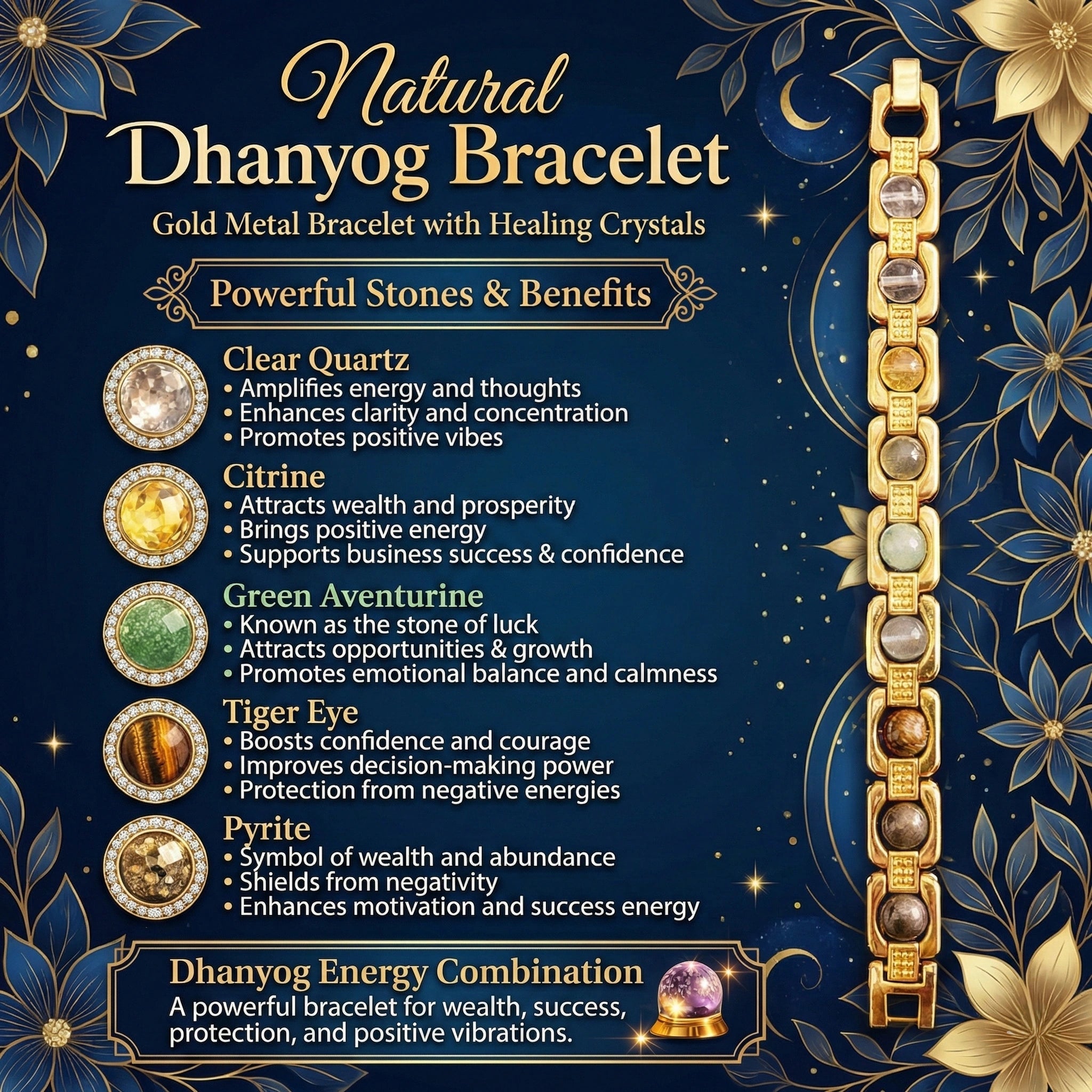 Natural Dhan Yog Chain Bracelet - Aditya Kundali