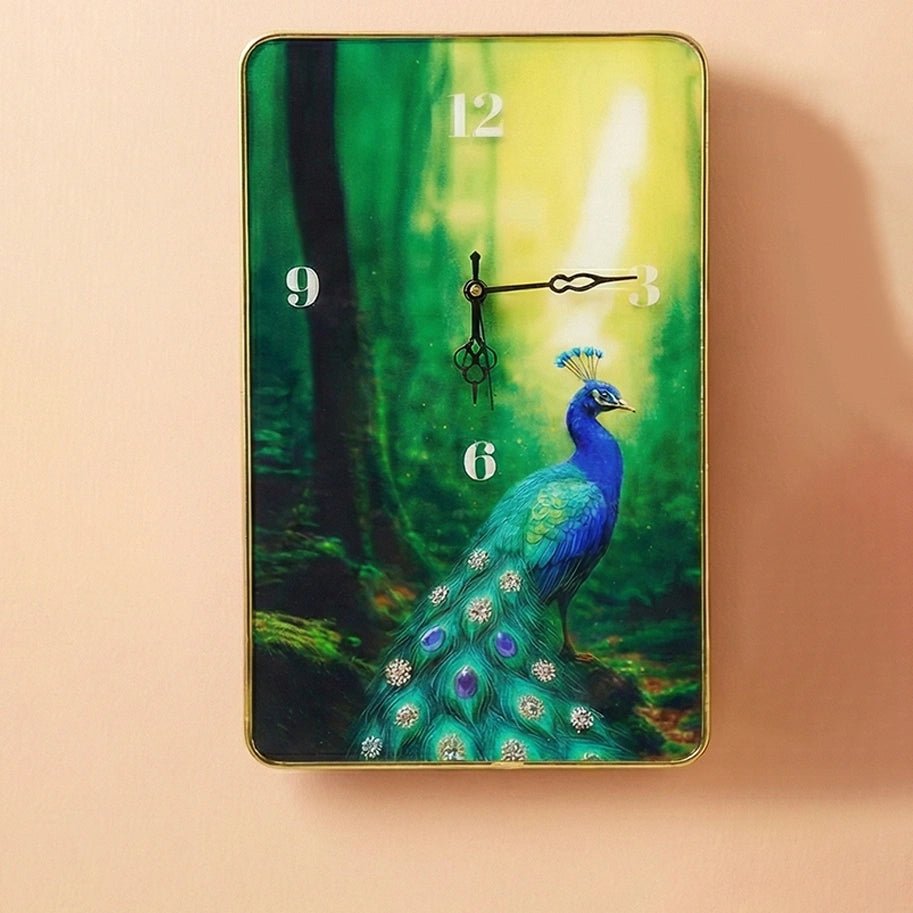 Peacock Pyrite & Lapis Crystal Clock - Aditya Kundali