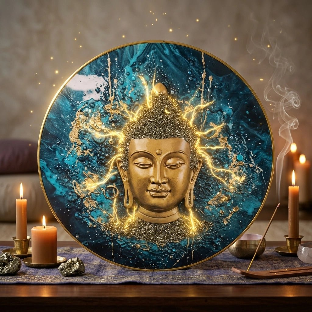 Pyrite Buddha Frame - Aditya Kundali