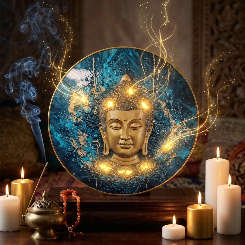 Pyrite Buddha Frame - Aditya Kundali