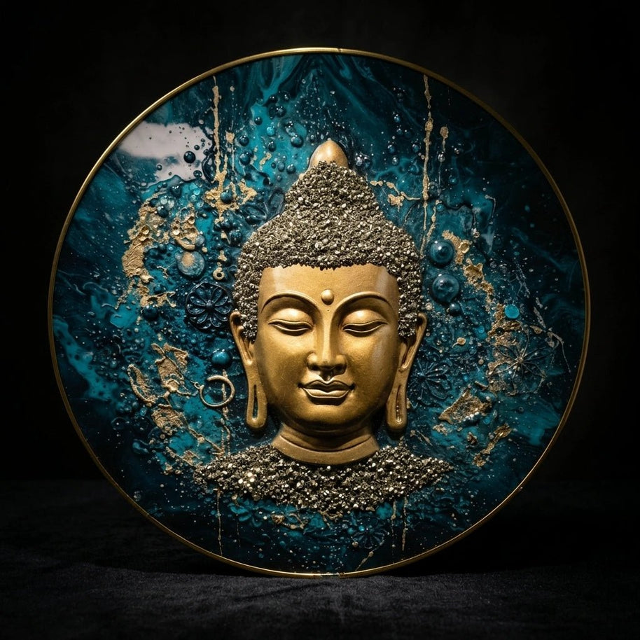 Pyrite Buddha Frame - Aditya Kundali