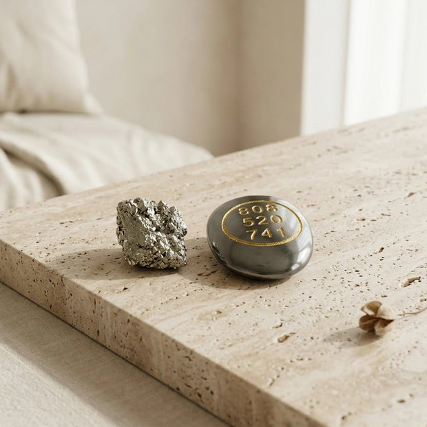 Pyrite Zibu Coin & Pyrite Stone - Aditya Kundali