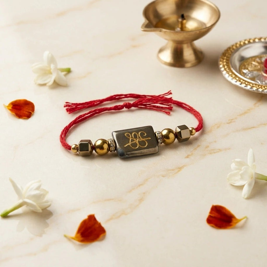 Pyrite Zibu Symbol Rakhi - Aditya Kundali