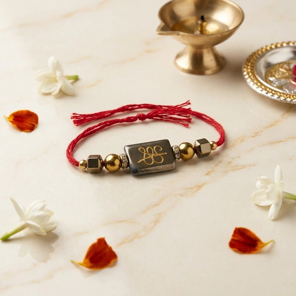 Pyrite Zibu Symbol Rakhi - Aditya Kundali