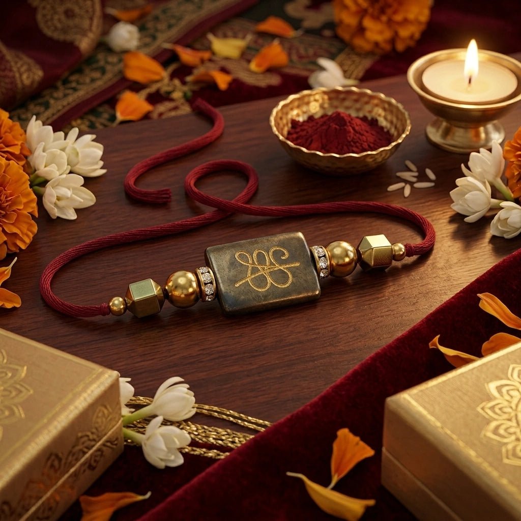 Pyrite Zibu Symbol Rakhi - Aditya Kundali