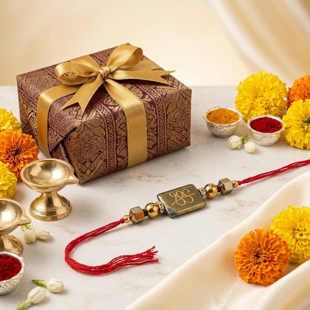 Pyrite Zibu Symbol Rakhi - Aditya Kundali