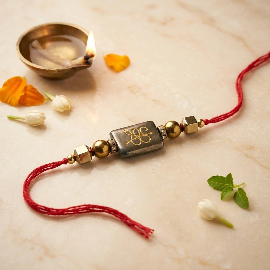 Pyrite Zibu Symbol Rakhi - Aditya Kundali
