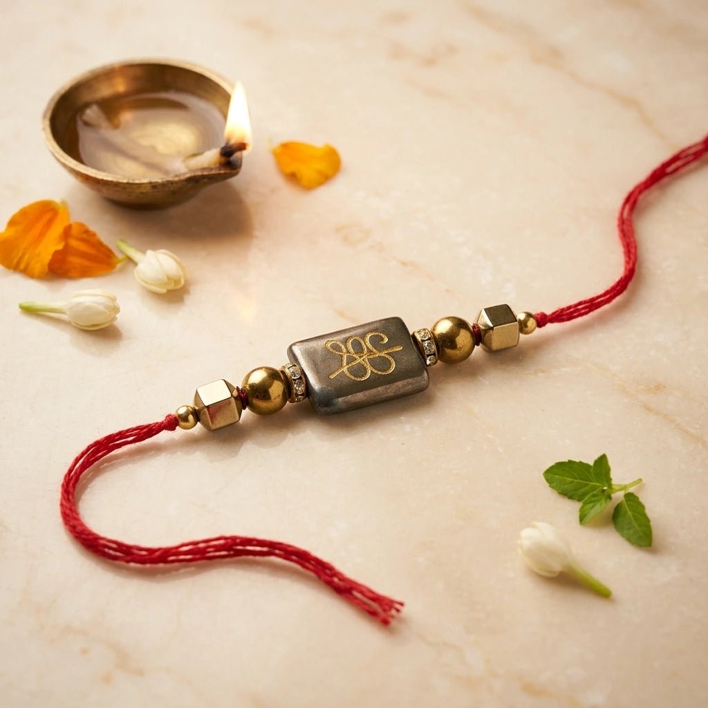 Pyrite Zibu Symbol Rakhi - Aditya Kundali