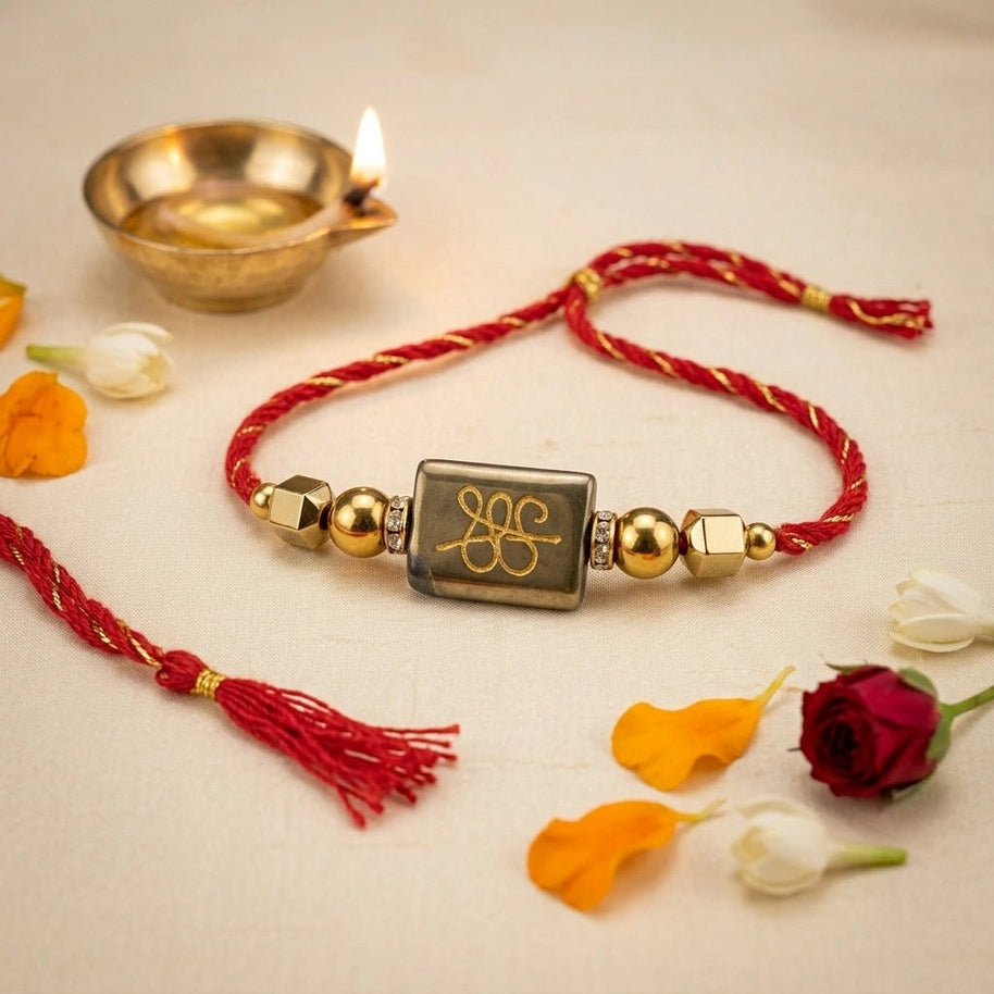 Pyrite Zibu Symbol Rakhi - Aditya Kundali