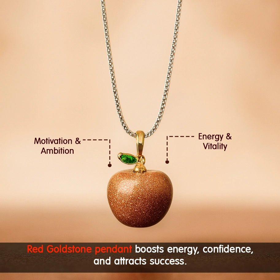 Red Goldstone Apple Pendant - Aditya Kundali