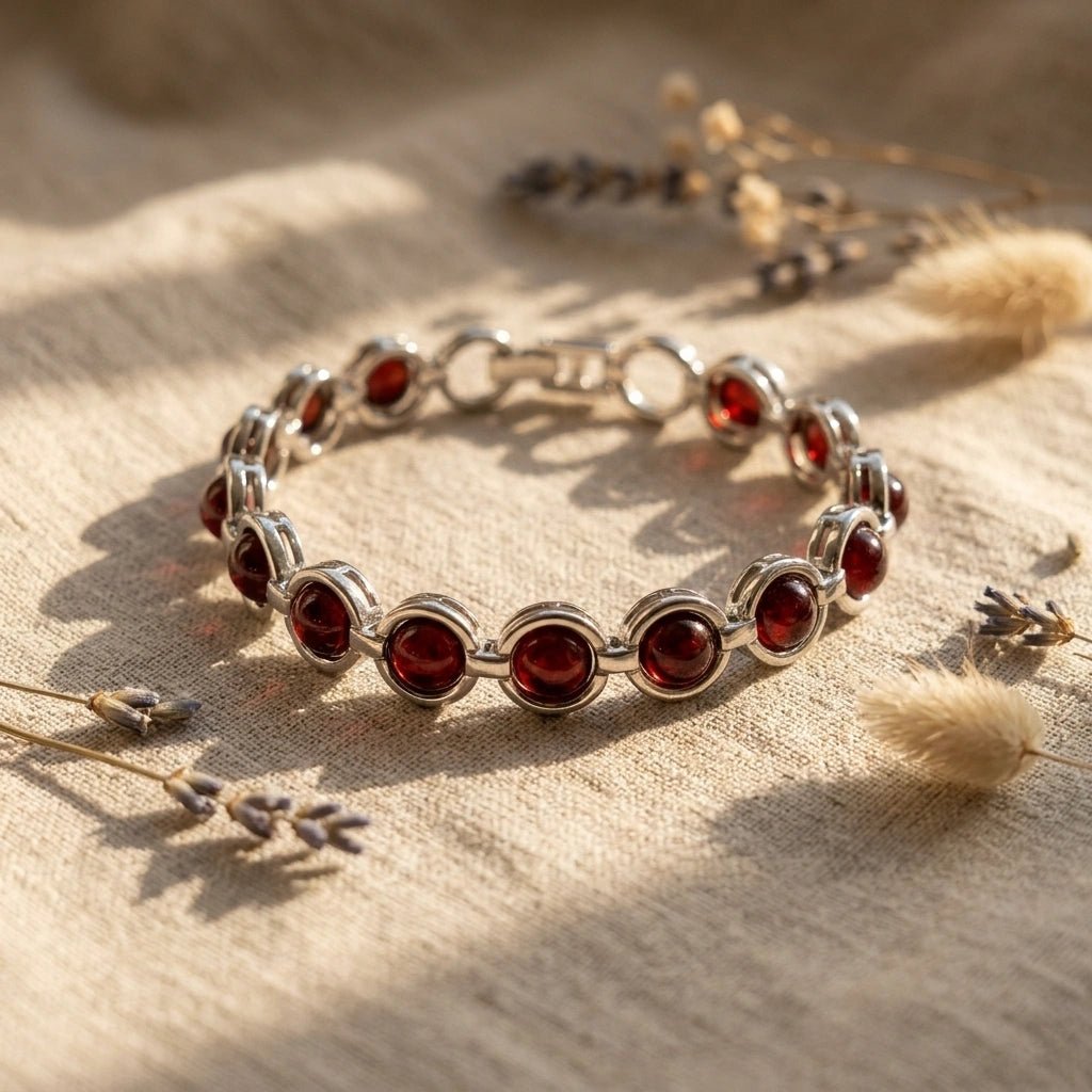 Red Jade Link Bracelet - Aditya Kundali