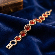 Red Jade Link Bracelet - Aditya Kundali