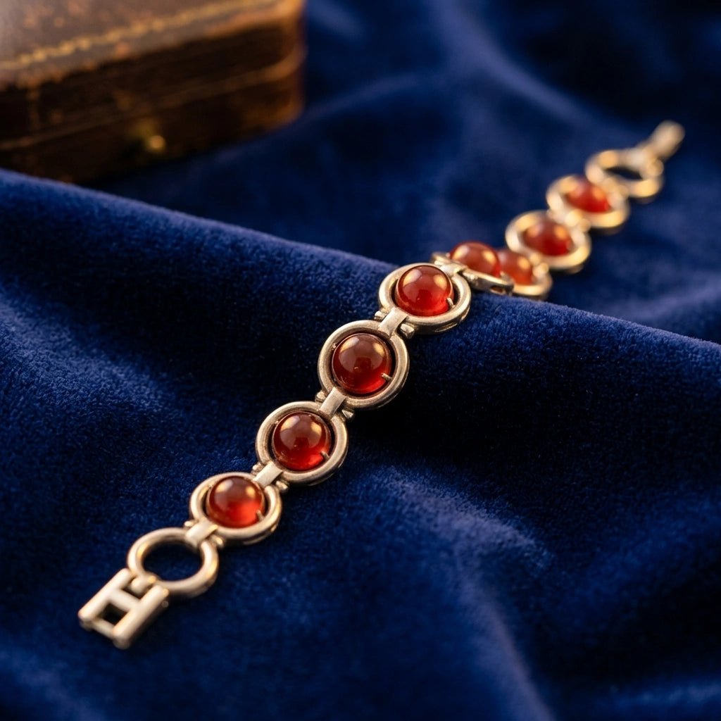 Red Jade Link Bracelet - Aditya Kundali