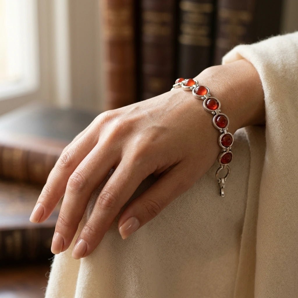 Red Jade Link Bracelet - Aditya Kundali