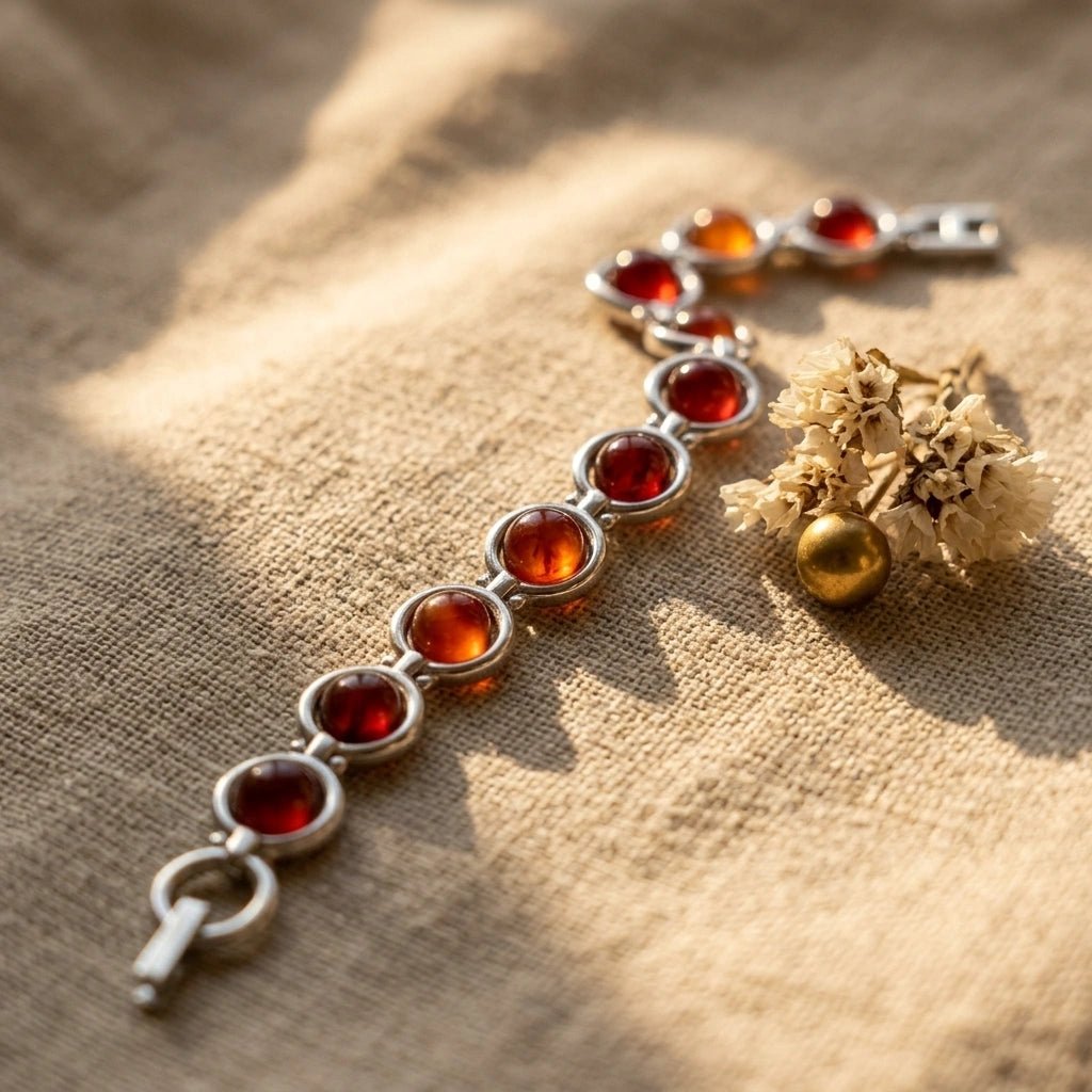 Red Jade Link Bracelet - Aditya Kundali