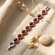 Red Jade Link Bracelet - Aditya Kundali