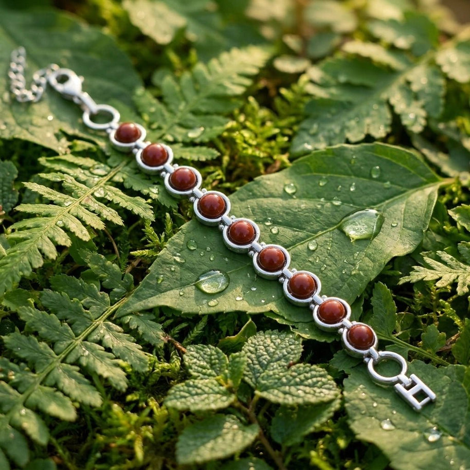 Red Jasper Link Bracelet - Aditya Kundali