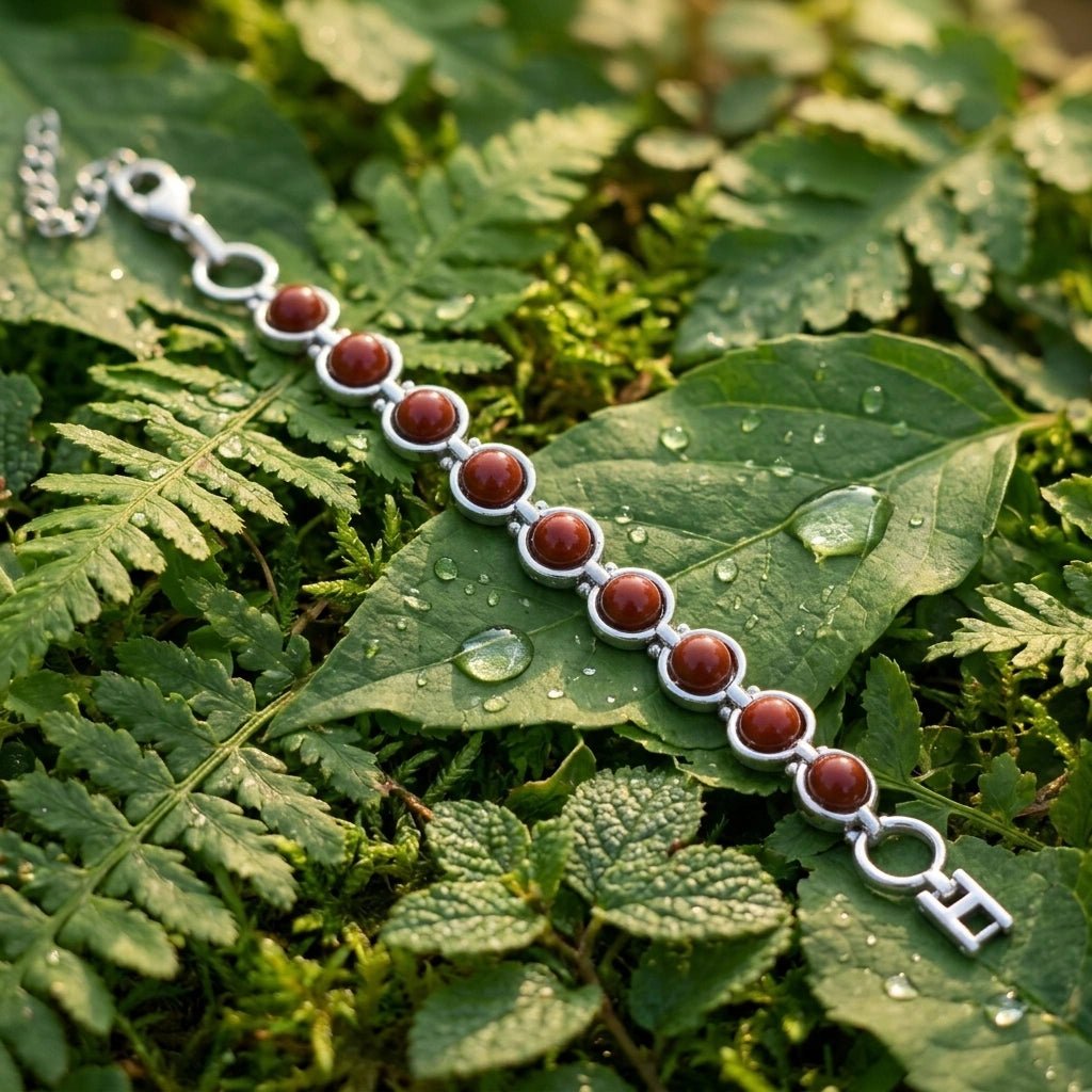Red Jasper Link Bracelet - Aditya Kundali