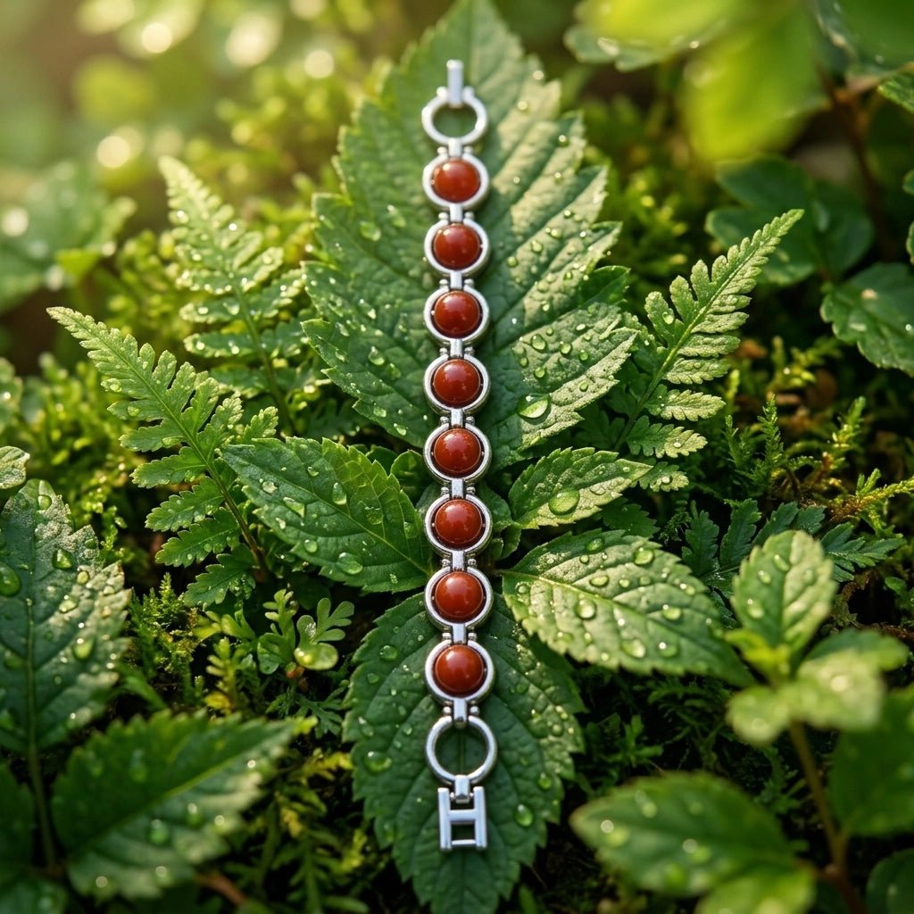 Red Jasper Link Bracelet - Aditya Kundali