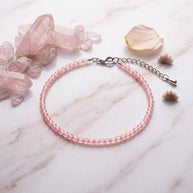 Rose Quartz Anklet - Aditya Kundali