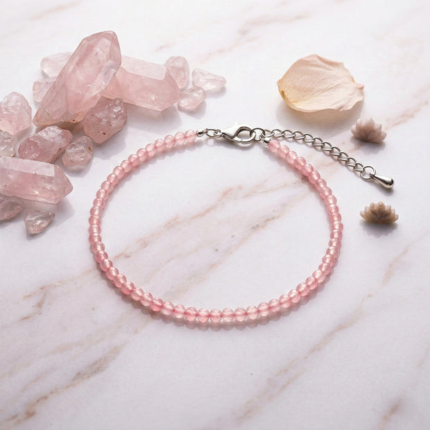 Rose Quartz Anklet - Aditya Kundali