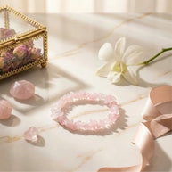 Rose Quartz Chip Bracelet - Aditya Kundali