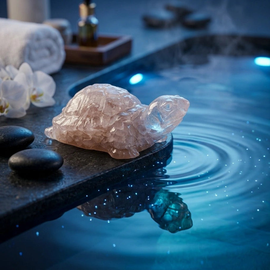 Rose Quartz Turtle - Aditya Kundali