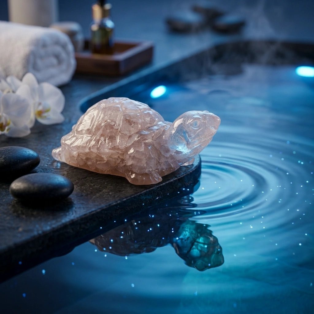 Rose Quartz Turtle - Aditya Kundali